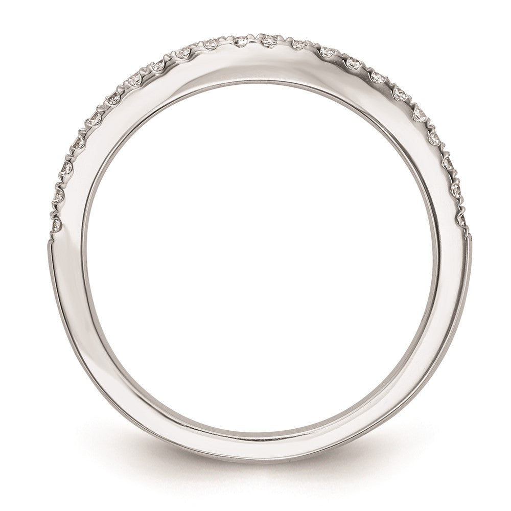 14K Weißgold Ehering mit natürlichen Diamanten