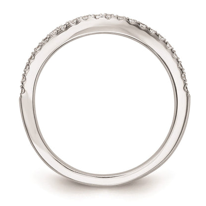 14K Weißgold Ehering mit natürlichen Diamanten