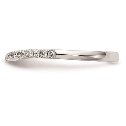 14K Weißgold Ehering mit natürlichen Diamanten