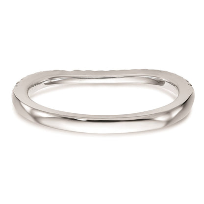 14K Weißgold Ehering mit natürlichen Diamanten