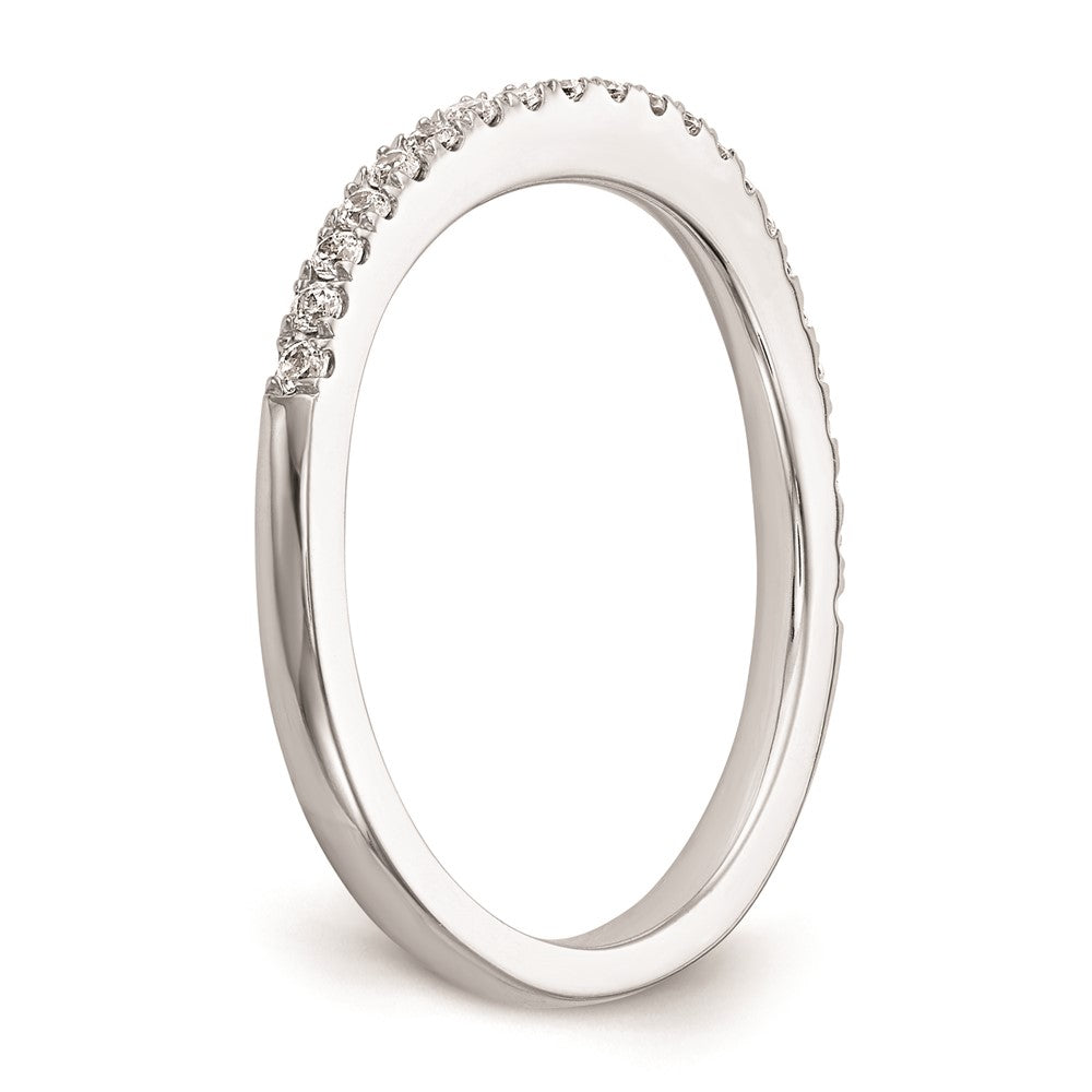 14K Weißgold Ehering mit natürlichen Diamanten
