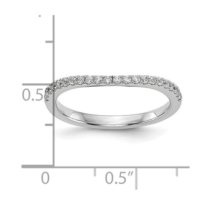 14K Weißgold Ehering mit natürlichen Diamanten