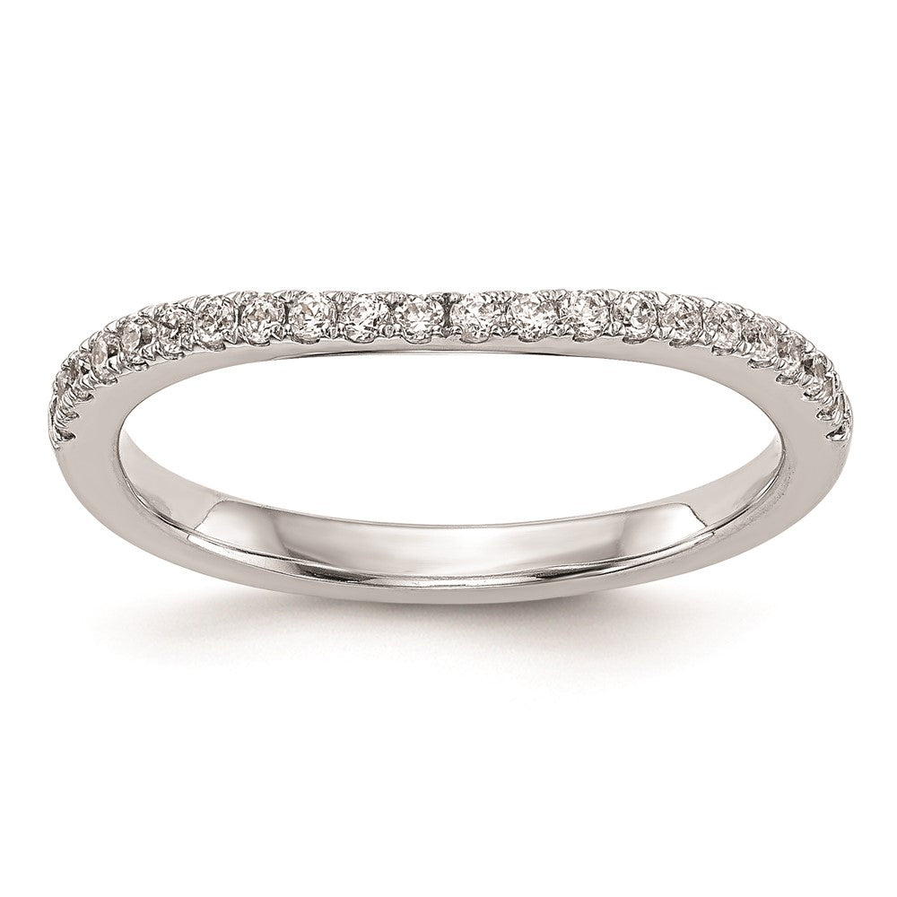 14K Weißgold Ehering mit natürlichen Diamanten