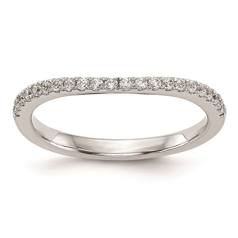 14K Weißgold Ehering mit natürlichen Diamanten