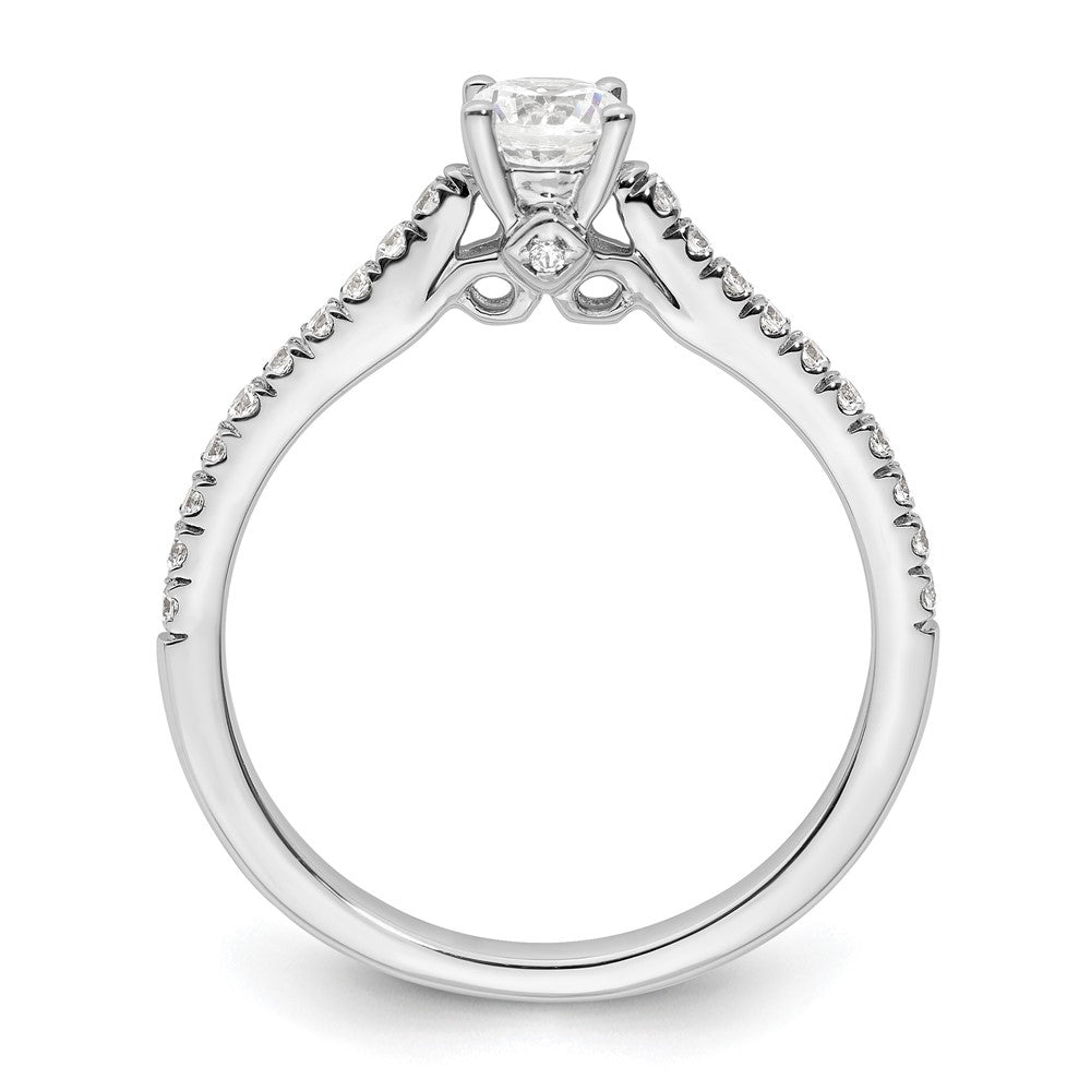 14K Weißgold Verlobungsring mit simuliertem Diamanten