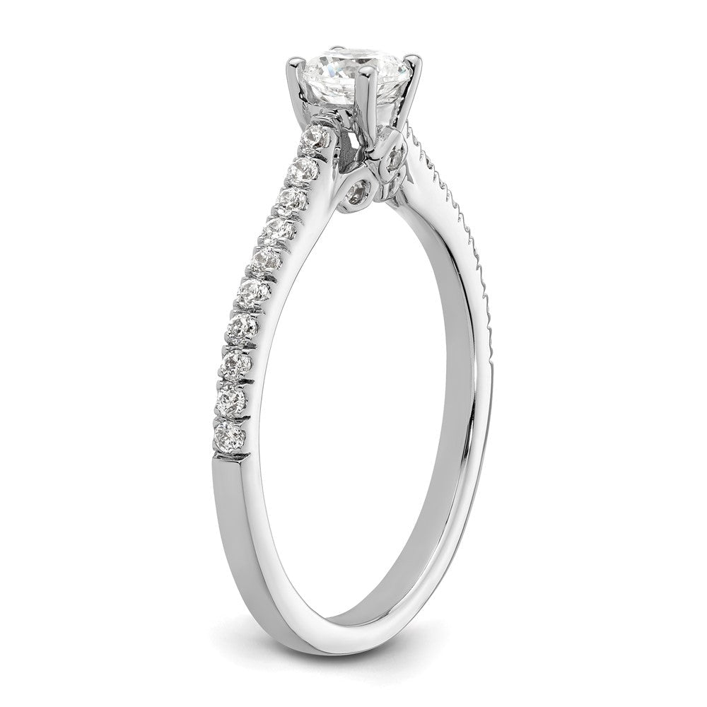 14K Weißgold Verlobungsring mit simuliertem Diamanten
