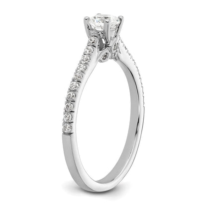 14K Weißgold Verlobungsring mit simuliertem Diamanten