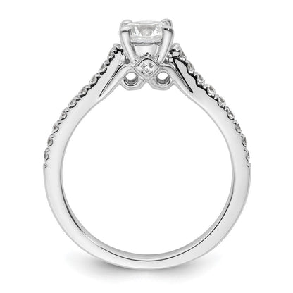 14K Weißgold Verlobungsring mit simuliertem Diamant