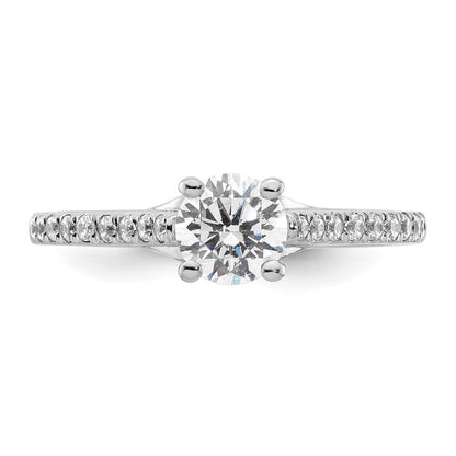 14K Weißgold Verlobungsring mit simuliertem Diamant