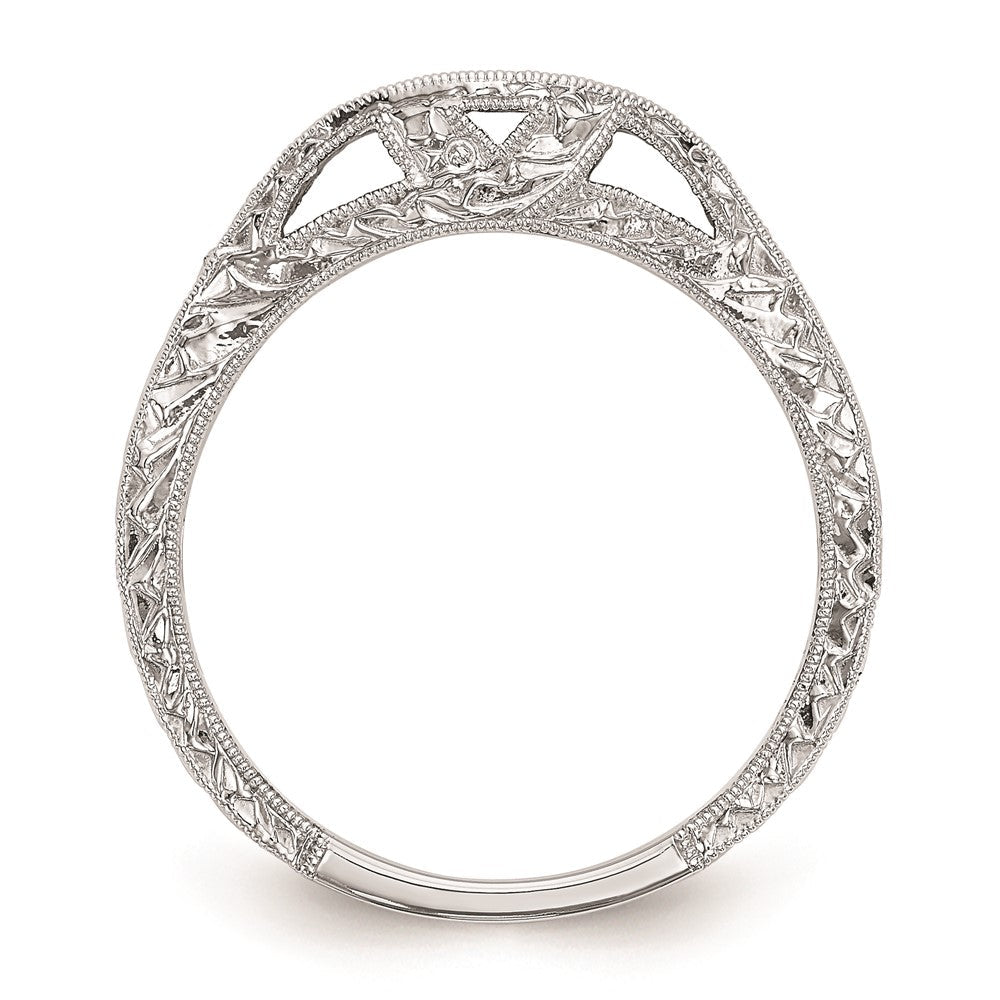 14K Weißgold Ehering mit natürlichen Diamanten