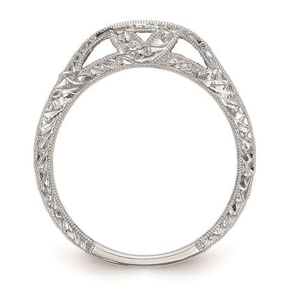 14K Weißgold Ehering mit natürlichen Diamanten