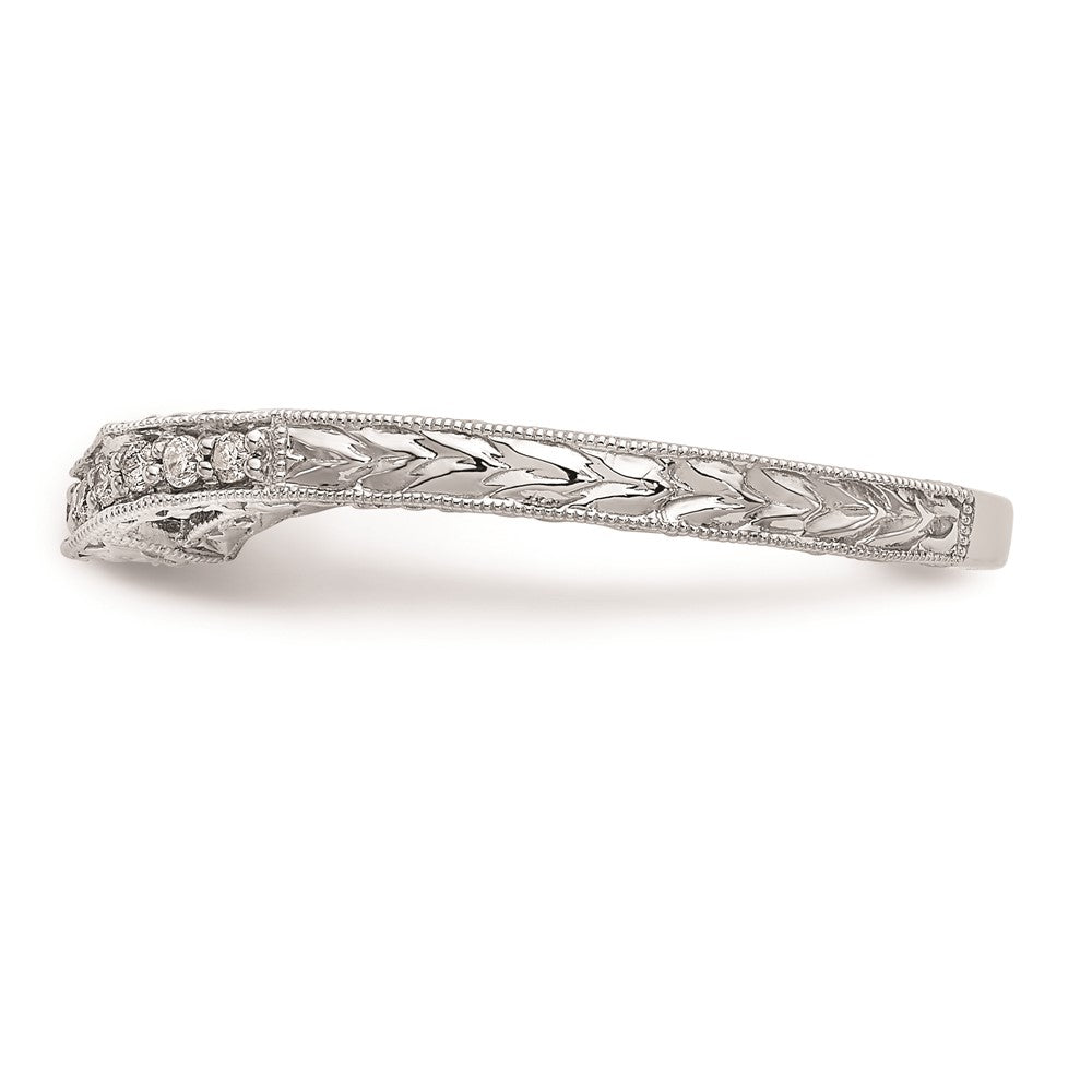 14K Weißgold Ehering mit natürlichen Diamanten