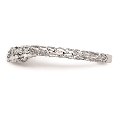 14K Weißgold Ehering mit natürlichen Diamanten