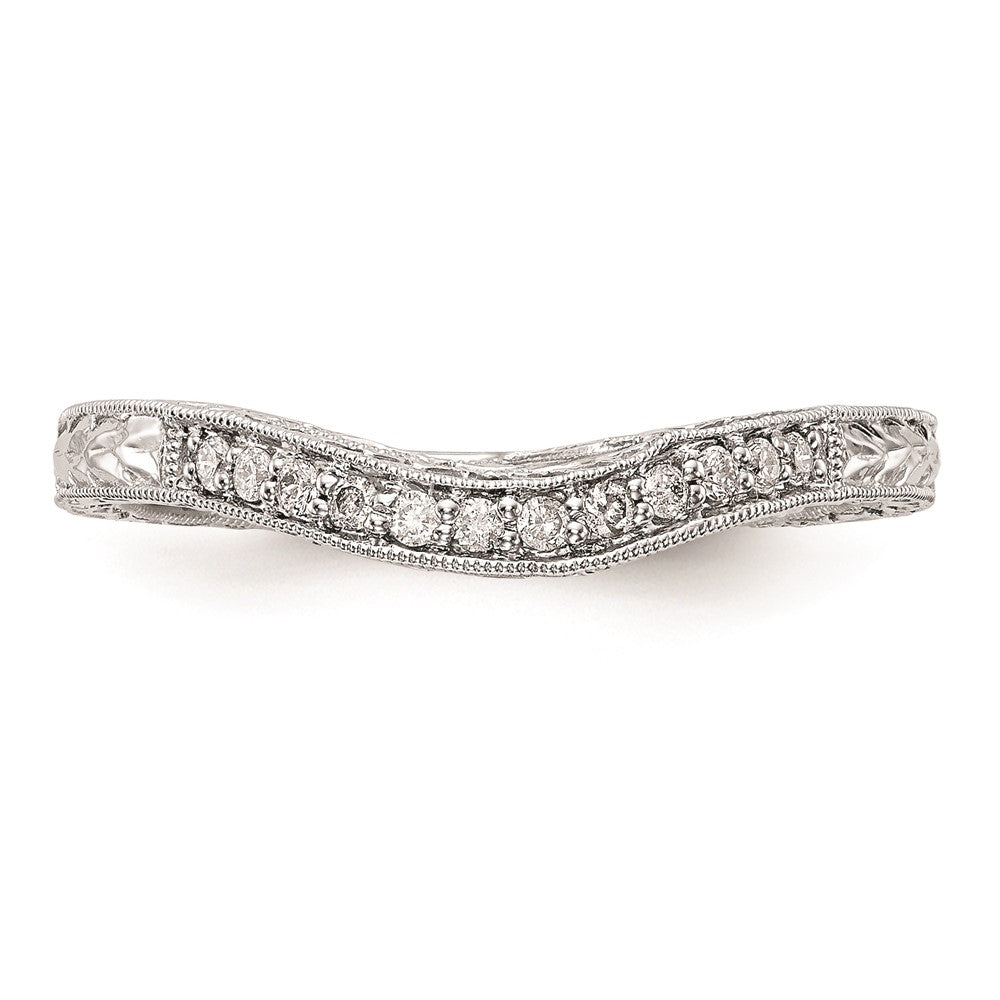 14K Weißgold Ehering mit natürlichen Diamanten