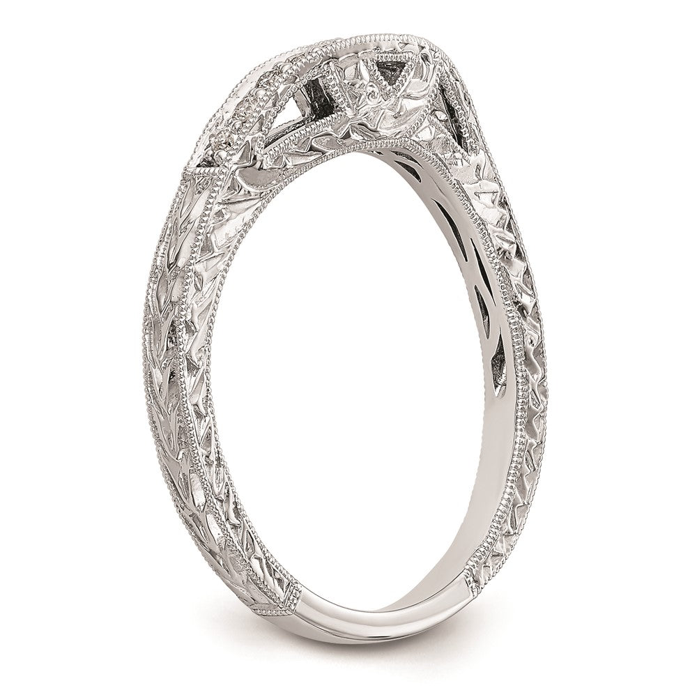 14K Weißgold Ehering mit natürlichen Diamanten