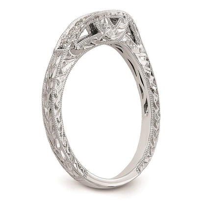 14K Weißgold Ehering mit natürlichen Diamanten
