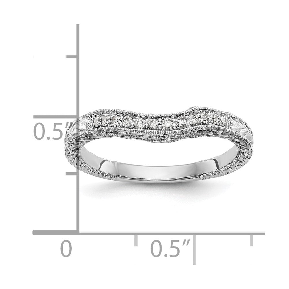 14K Weißgold Ehering mit natürlichen Diamanten