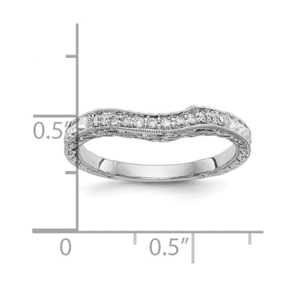 14K Weißgold Ehering mit natürlichen Diamanten