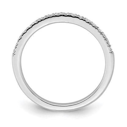 14K Weißgold Ehering mit natürlichen Diamanten
