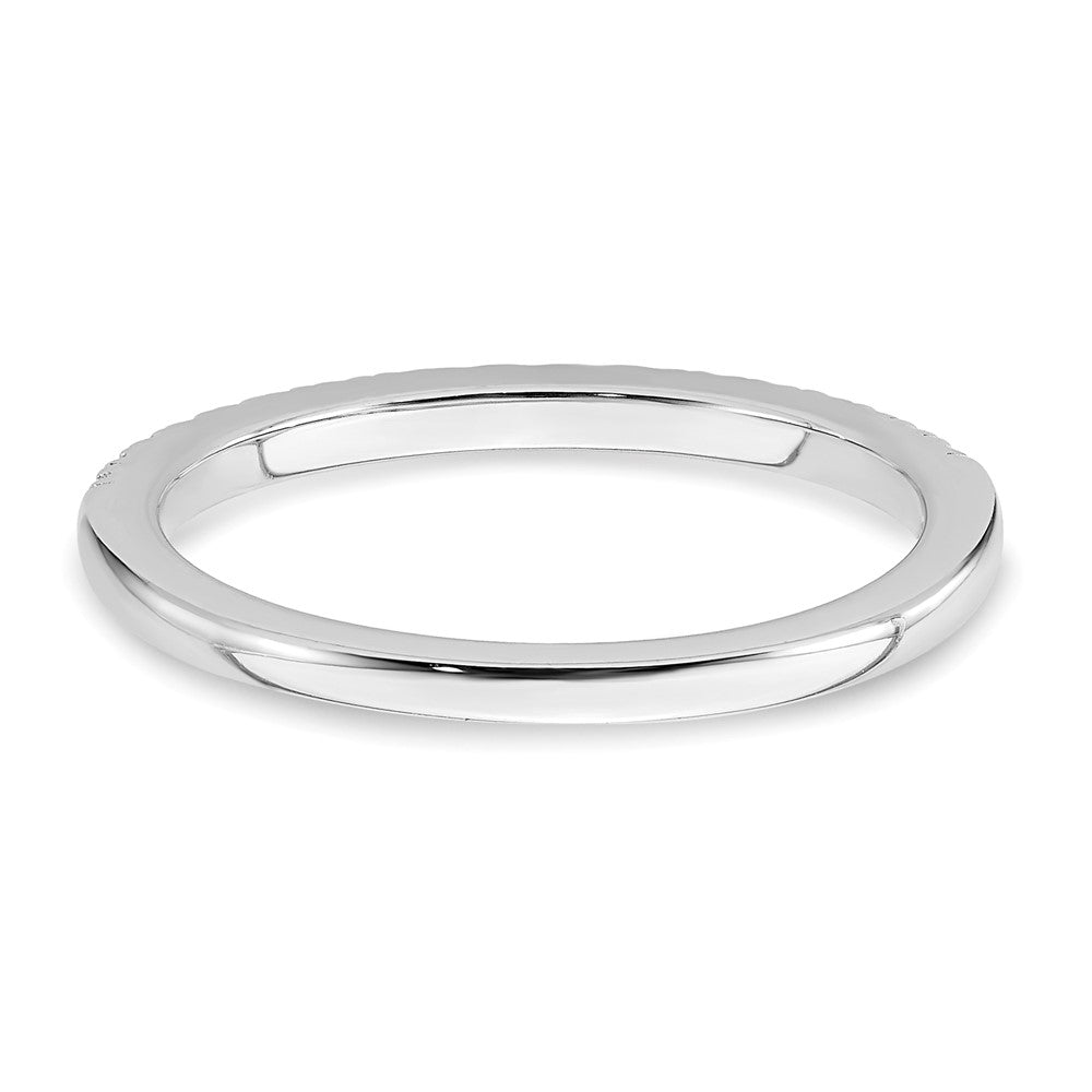 14K Weißgold Ehering mit natürlichen Diamanten