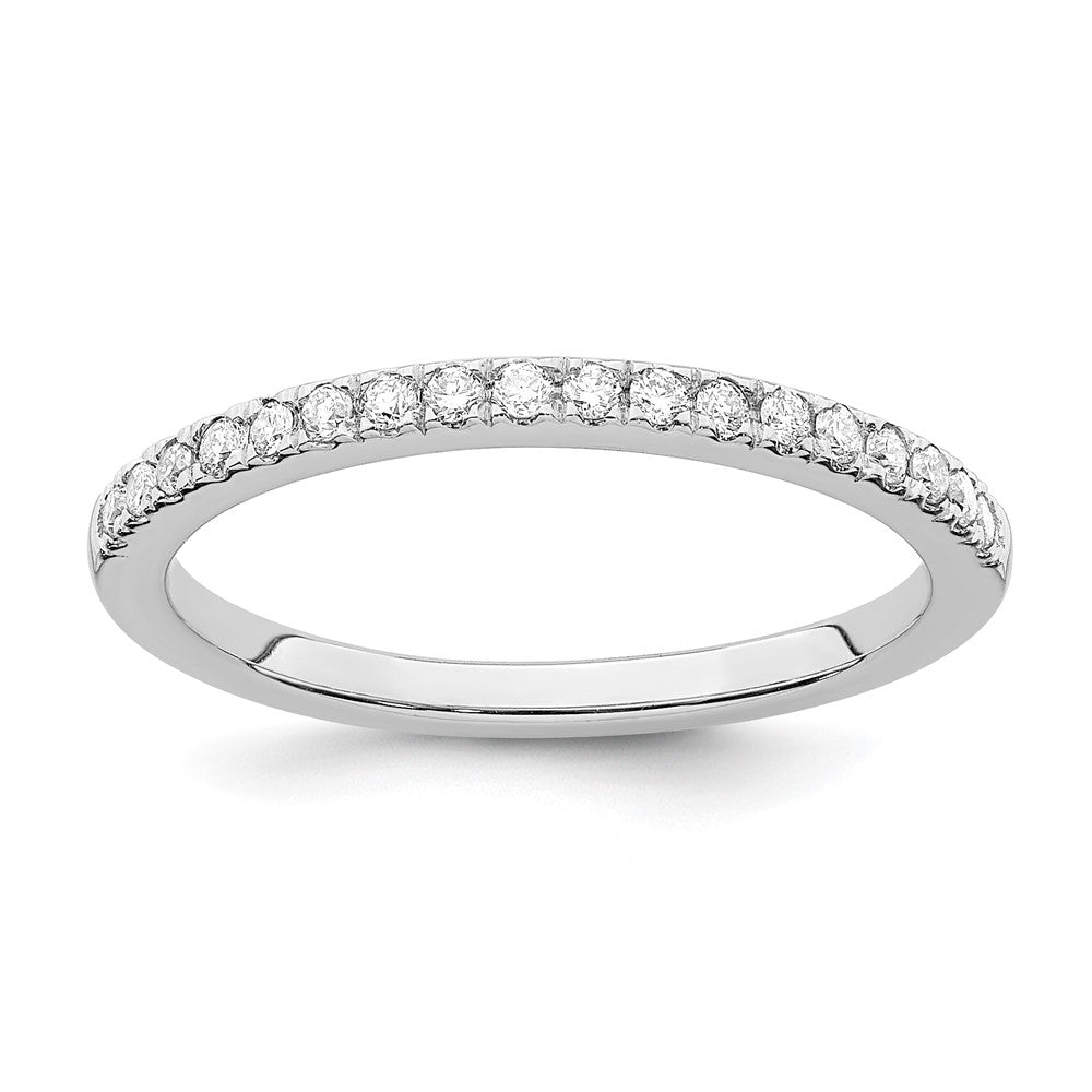 14K Weißgold Ehering mit natürlichen Diamanten