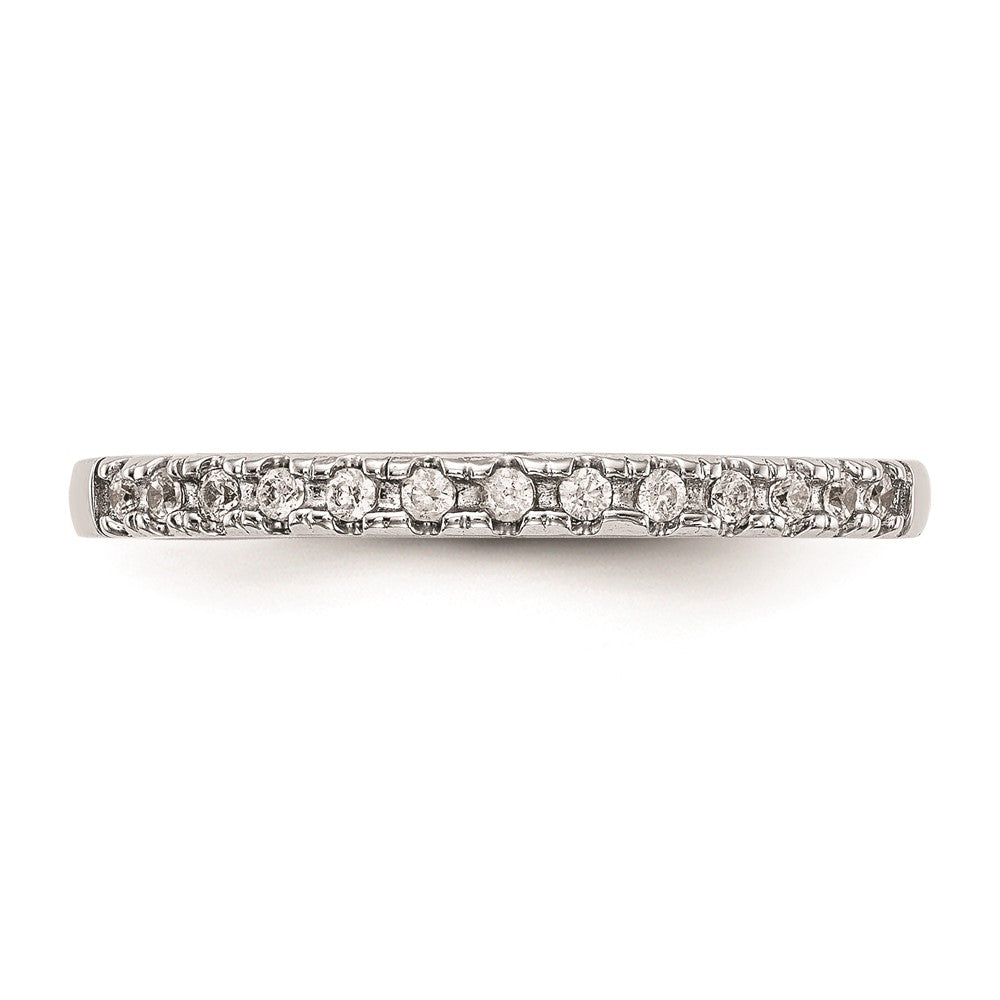 14K Weißgold Ehering mit natürlichen Diamanten