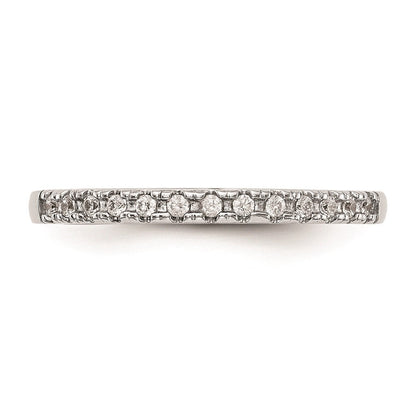 14K Weißgold Ehering mit natürlichen Diamanten