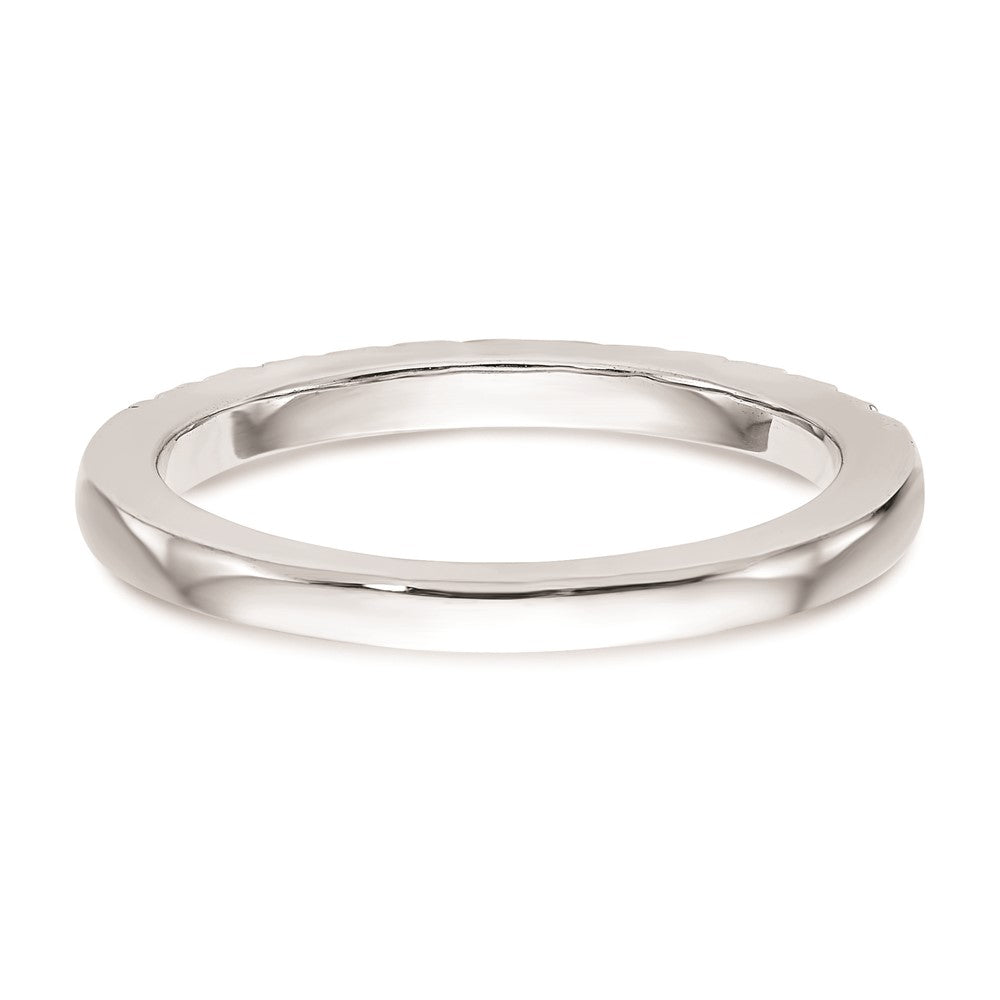 14K Weißgold Ehering mit natürlichen Diamanten