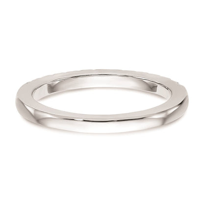 14K Weißgold Ehering mit natürlichen Diamanten