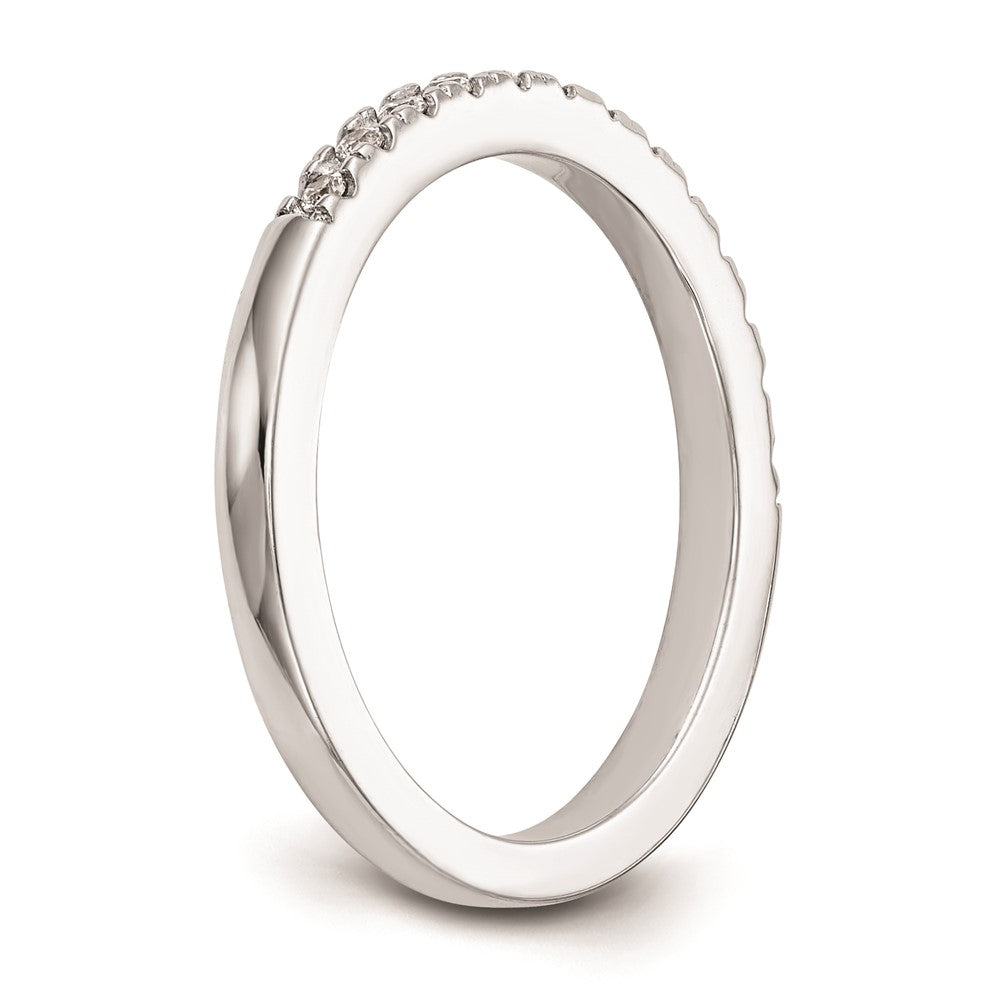 14K Weißgold Ehering mit natürlichen Diamanten