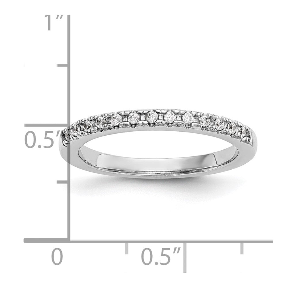 14K Weißgold Ehering mit natürlichen Diamanten