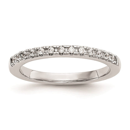 14K Weißgold Ehering mit natürlichen Diamanten