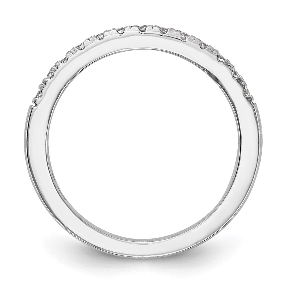 14K Weißgold Ehering mit natürlichen Diamanten