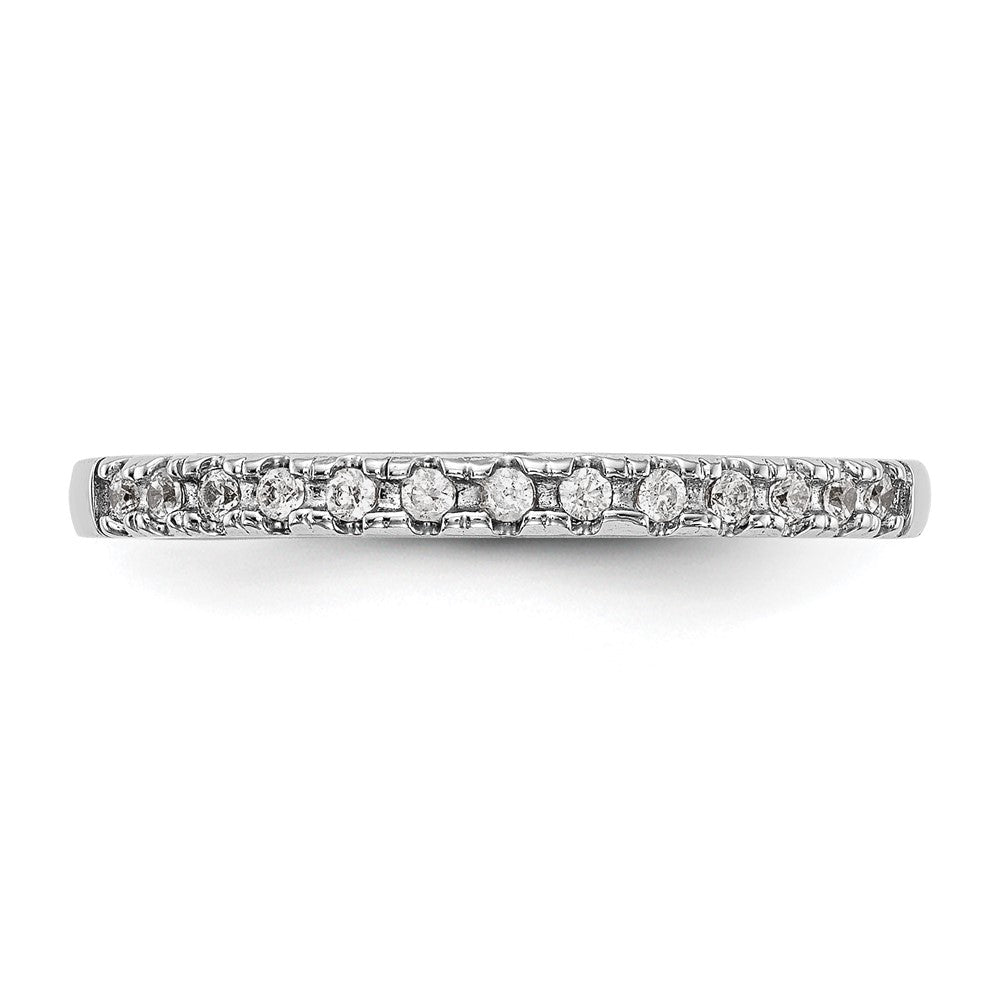 14K Weißgold Ehering mit natürlichen Diamanten