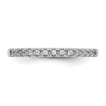 14K Weißgold Ehering mit natürlichen Diamanten