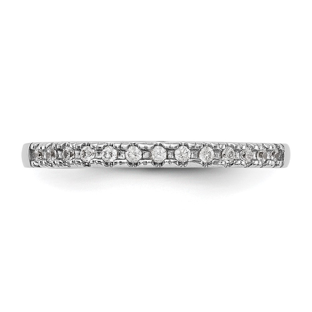 14K Weißgold Ehering mit Laborgezüchteten Diamanten VS/SI+ G+