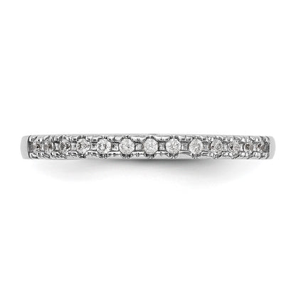 14K Weißgold Ehering mit Laborgezüchteten Diamanten VS/SI+ G+