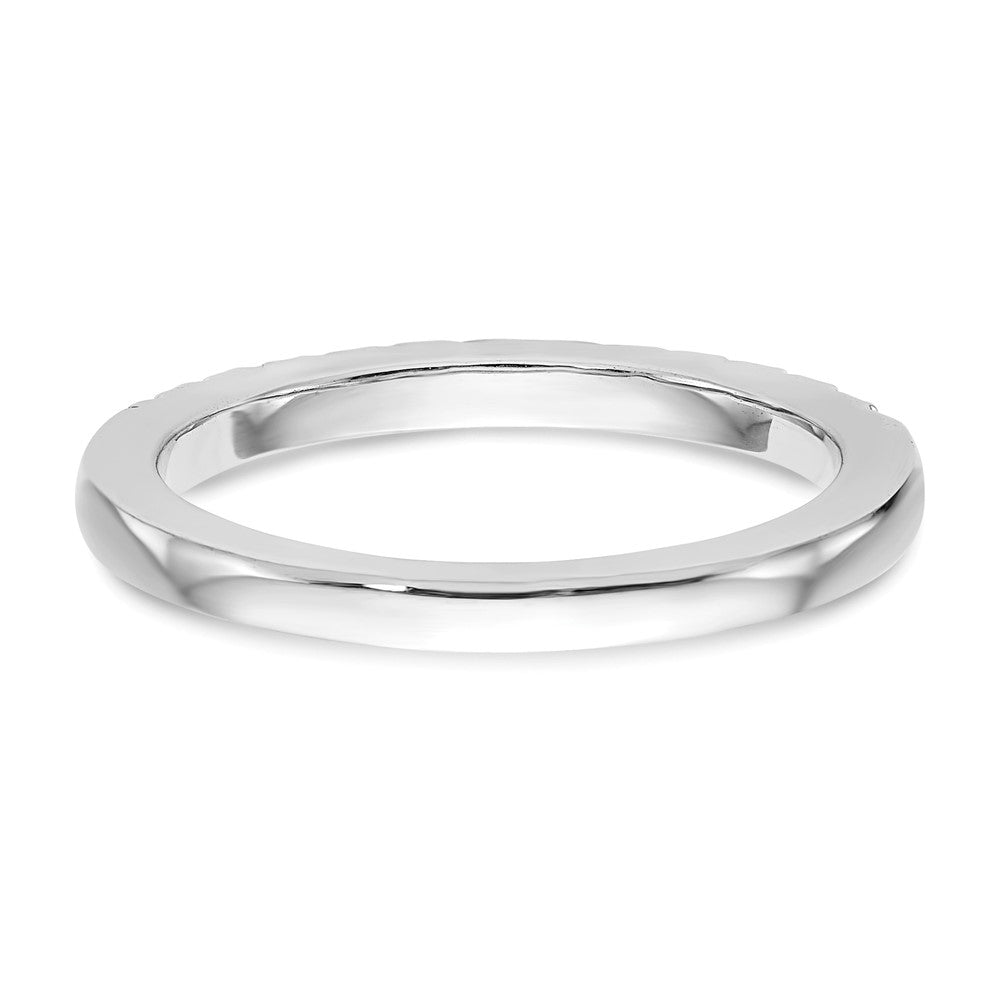 14K Weißgold Ehering mit Laborgezüchteten Diamanten VS/SI+ G+