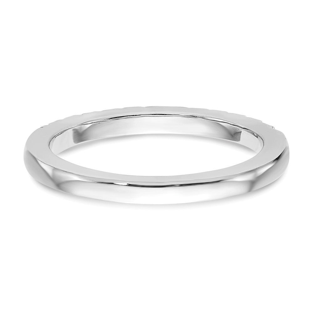 14K Weißgold Ehering mit natürlichen Diamanten