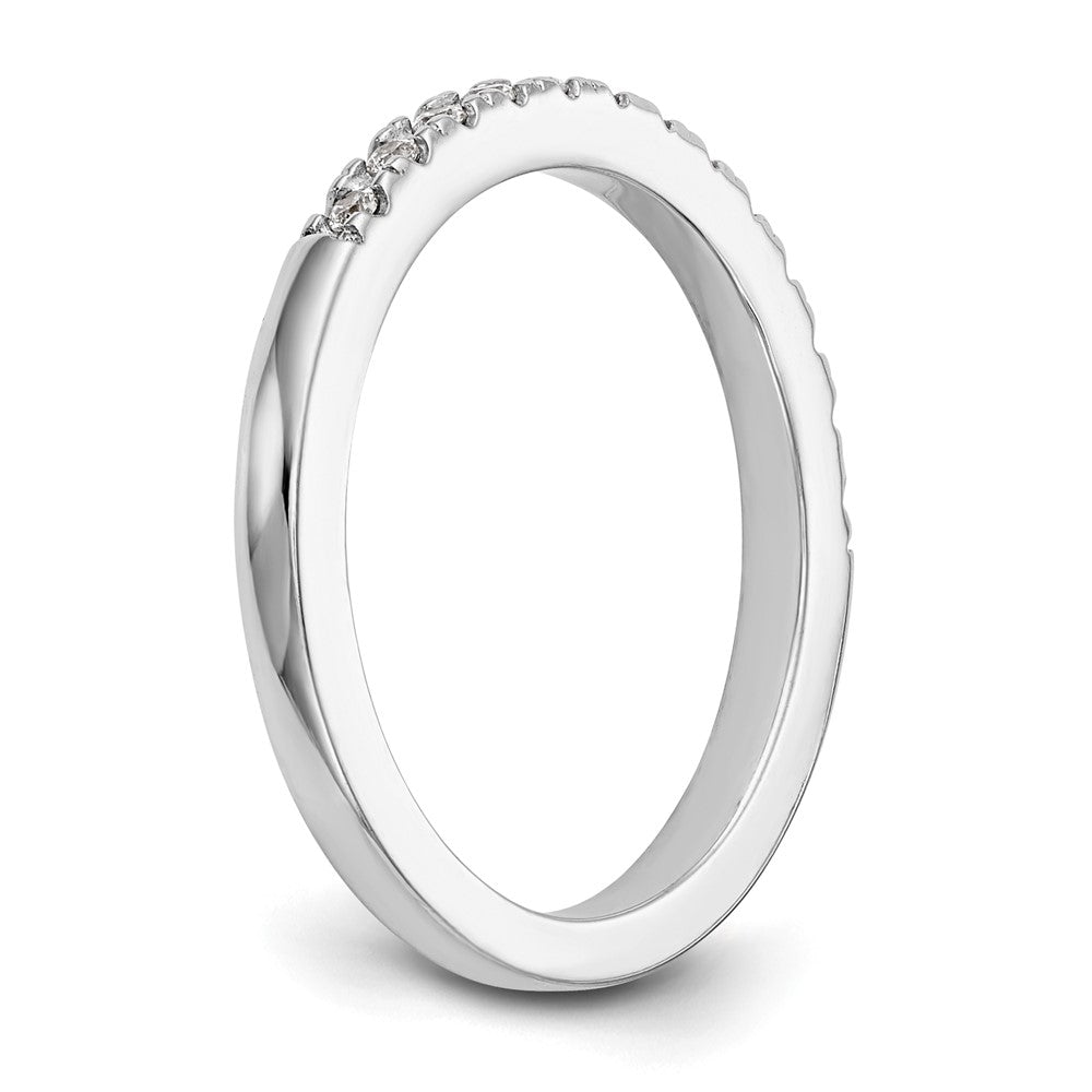 14K Weißgold Ehering mit natürlichen Diamanten