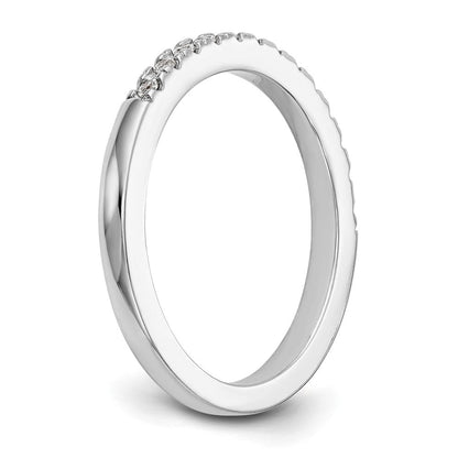14K Weißgold Ehering mit Laborgezüchteten Diamanten VS/SI+ G+
