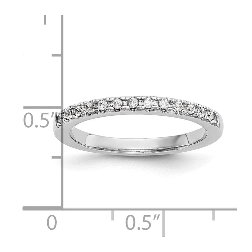 14K Weißgold Ehering mit natürlichen Diamanten