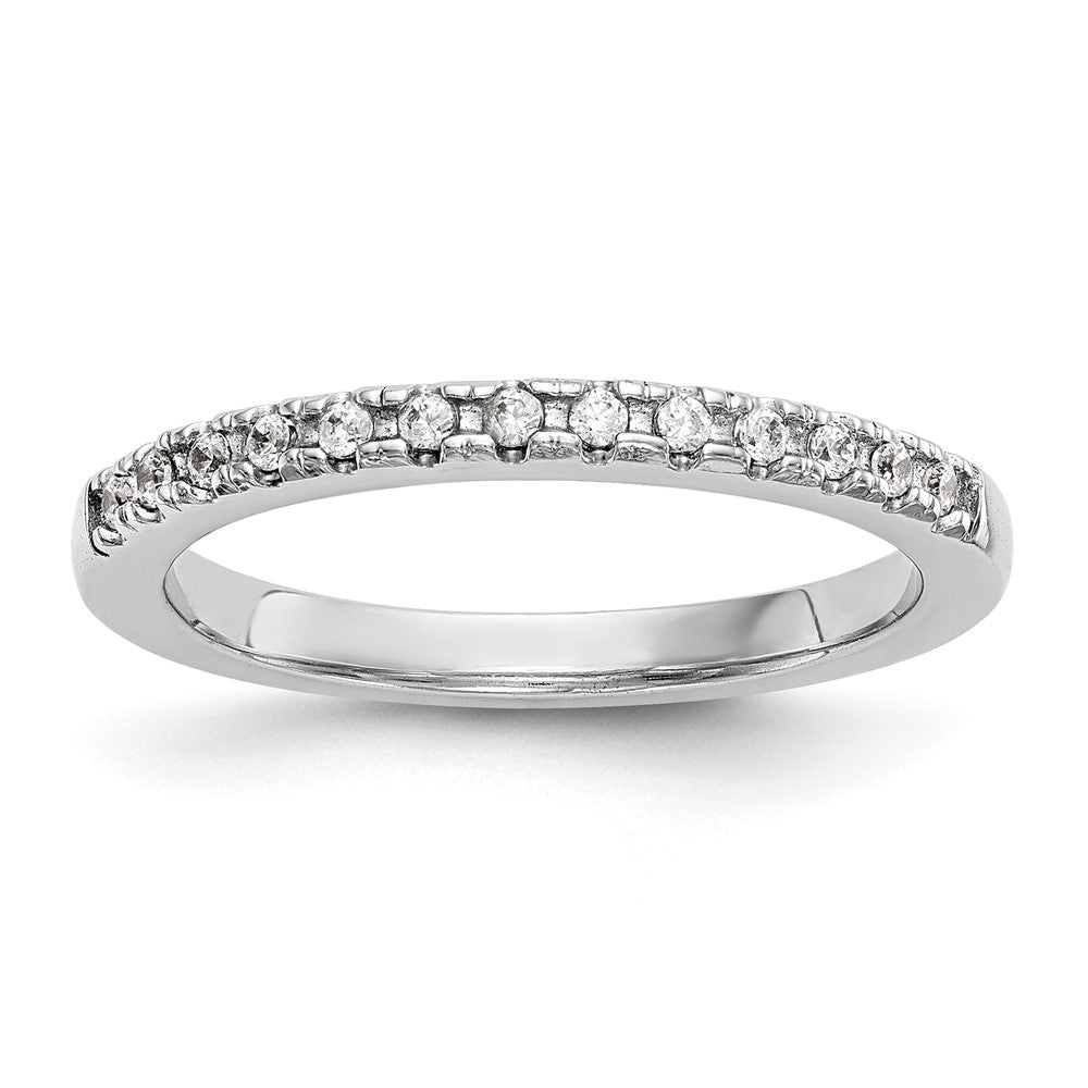 14K Weißgold Ehering mit natürlichen Diamanten
