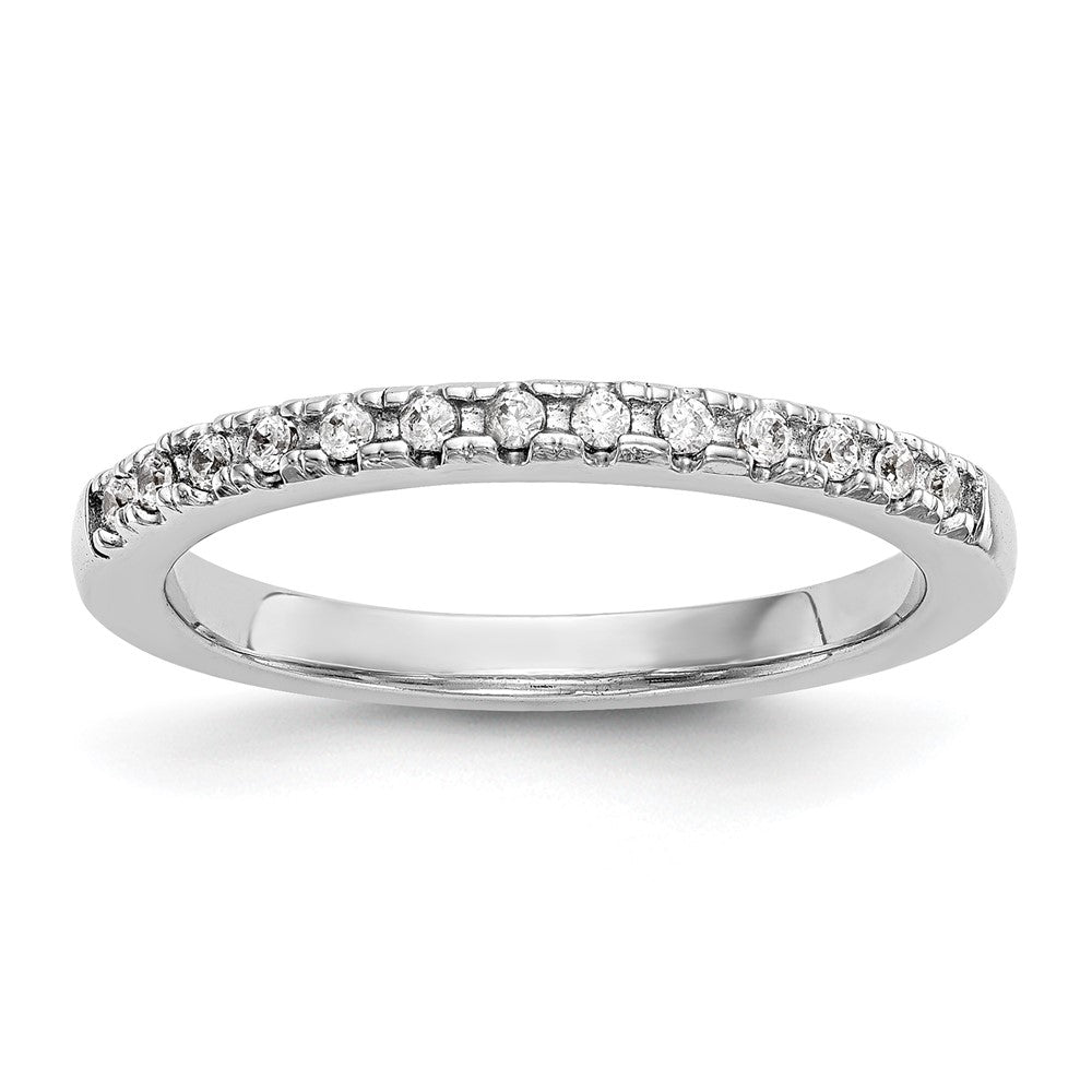 14K Weißgold Ehering mit Laborgezüchteten Diamanten VS/SI+ G+