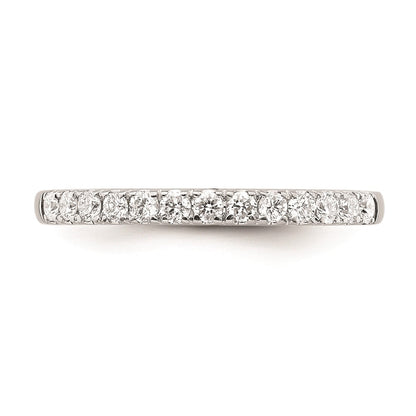 14K Weißgold Ehering mit natürlichen Diamanten