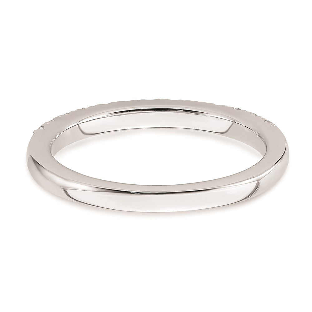14K Weißgold Ehering mit natürlichen Diamanten