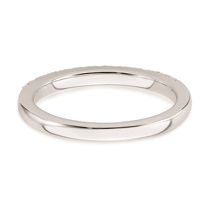 14K Weißgold Ehering mit natürlichen Diamanten
