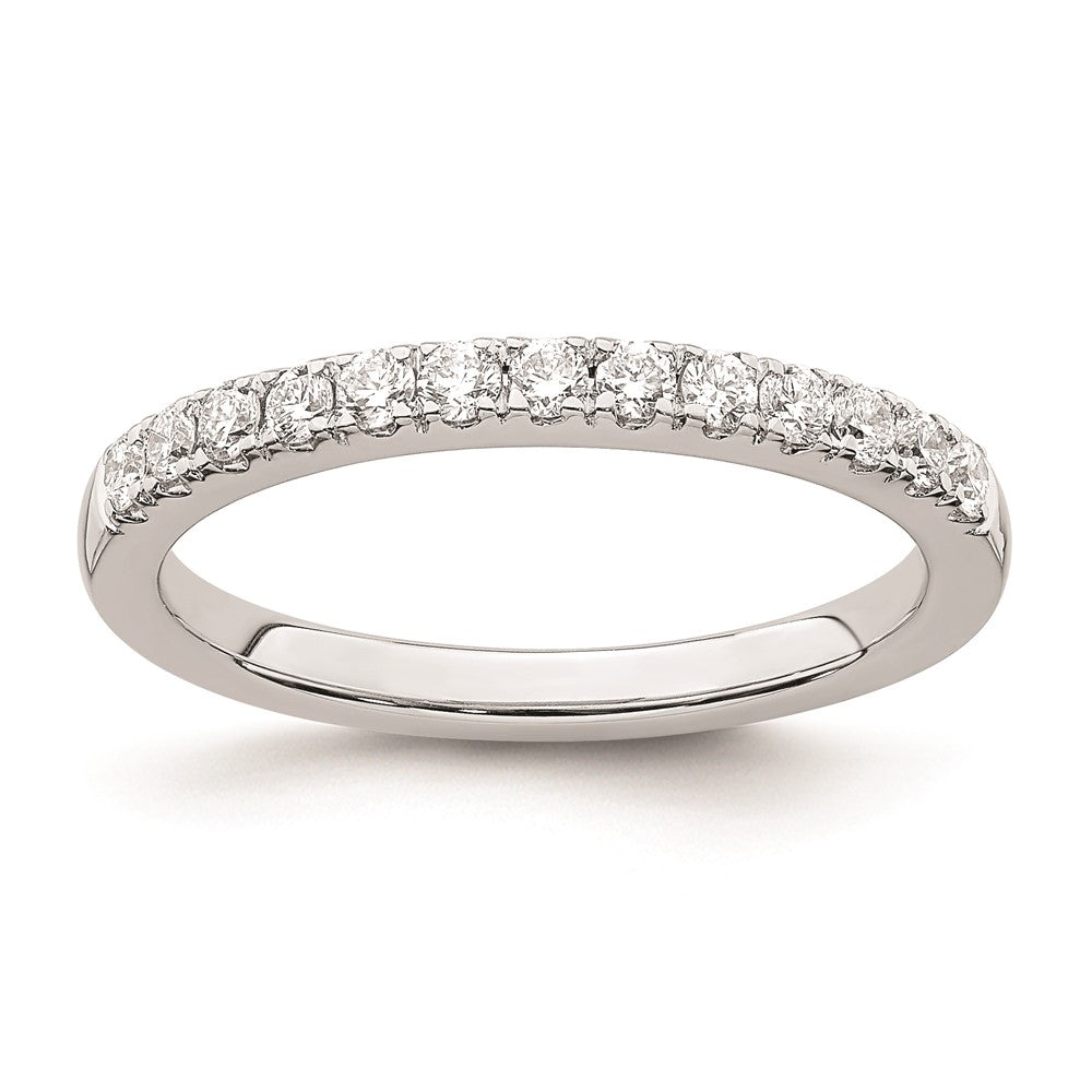 14K Weißgold Ehering mit natürlichen Diamanten