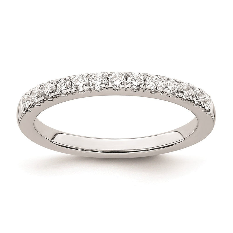 14K Weißgold Ehering mit natürlichen Diamanten