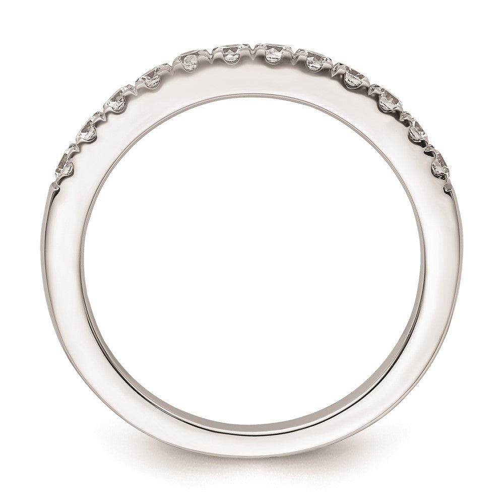 14K Weißgold Damen-Ehering mit natürlichen Diamanten